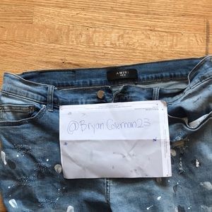 mike amiri paint splatter jeans